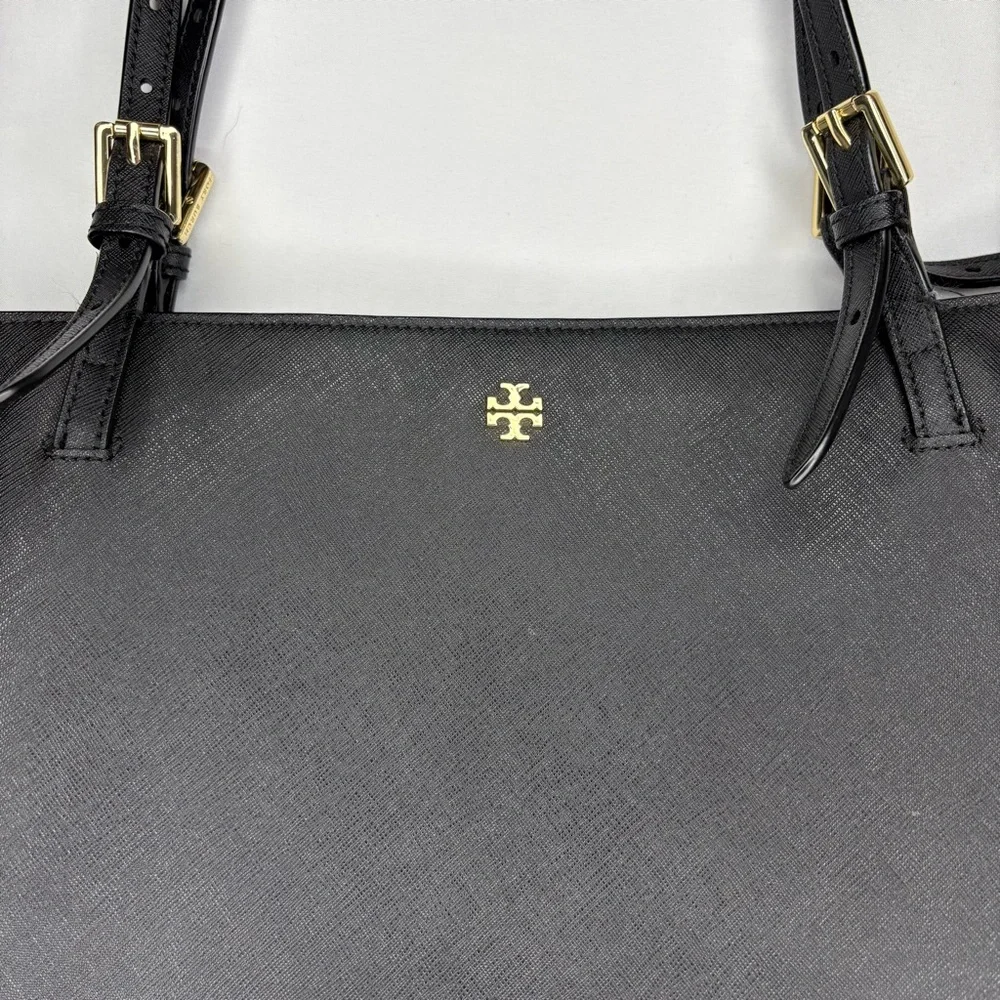 ❌SOLD!❌ $320 Tory Burch York Tote Black Saffiano Leather size Large EUC - Picture 5 of 17